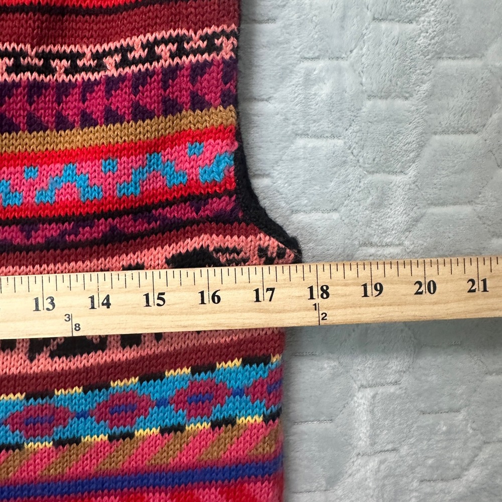 Kenny Rogers Miller's Womens L (Modern M) Southwestern Aztec Knit Button Vest - Picture 6 of 6